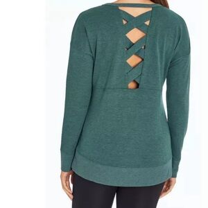 Balance Collection Georgia Cross Back Pullover Tunic Blue Size XL